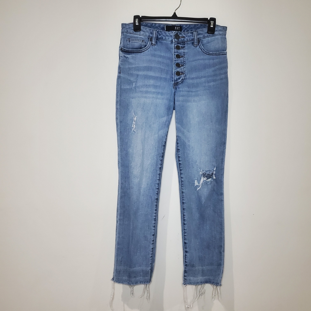 Kut from the Kloth Reese Fab Ab Ankle Straight Leg Jeans Size 4